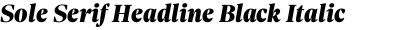 Sole Serif Headline Black Italic